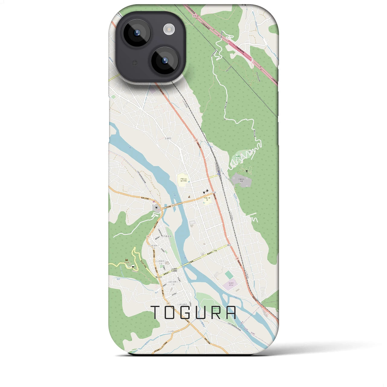 【戸倉(長野県)】地図柄iPhoneケース(バックカバータイプ)