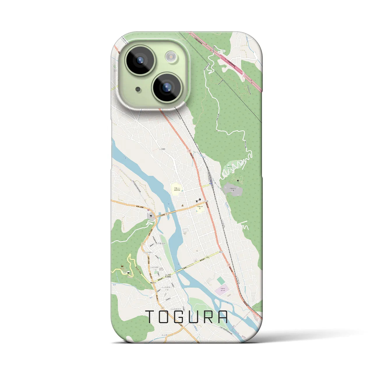 【戸倉(長野県)】地図柄iPhoneケース(バックカバータイプ)