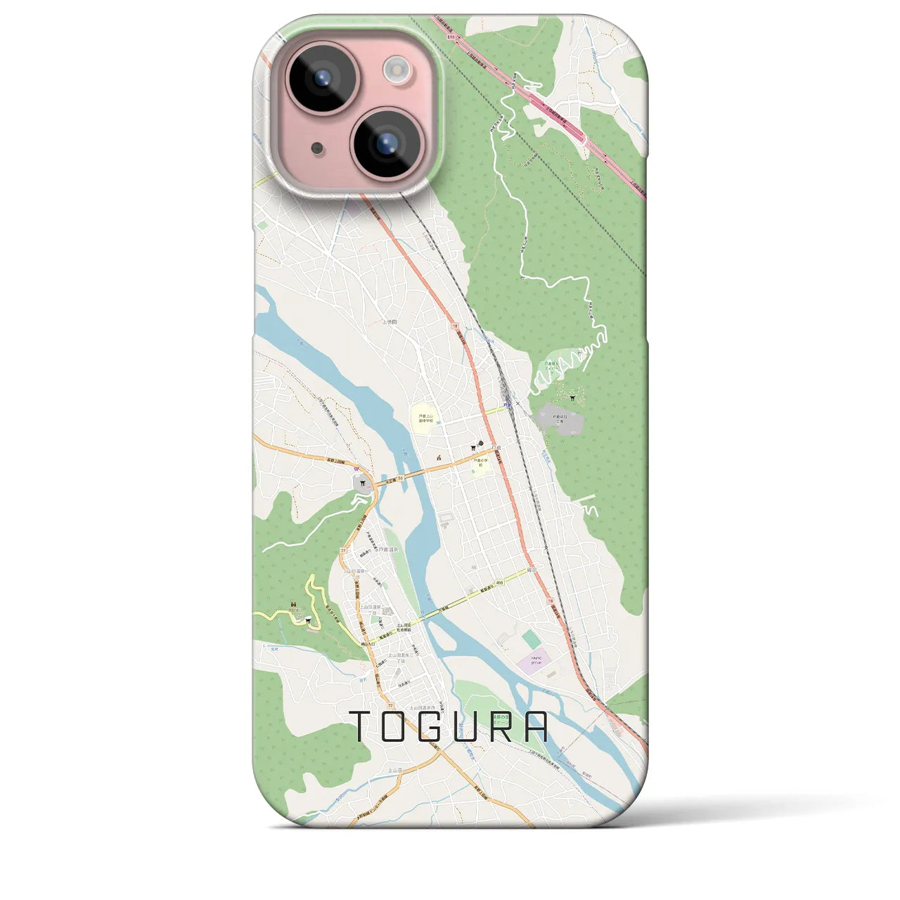 【戸倉(長野県)】地図柄iPhoneケース(バックカバータイプ)