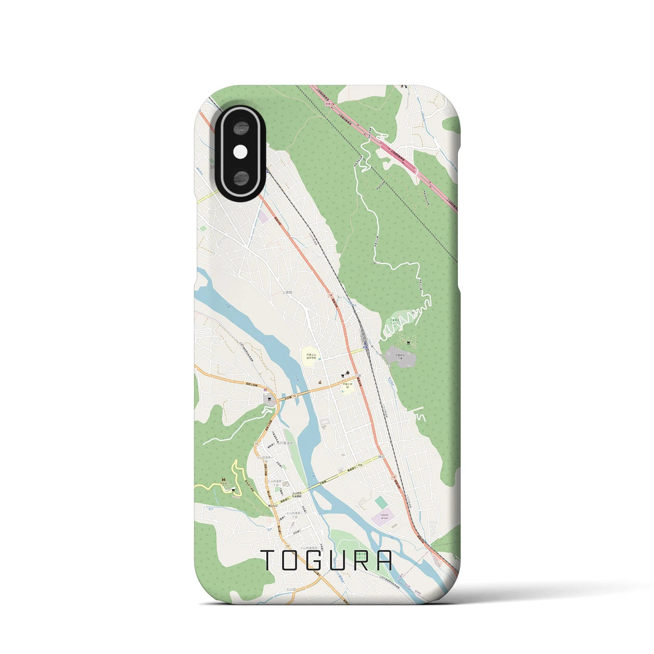 【戸倉(長野県)】地図柄iPhoneケース(バックカバータイプ)