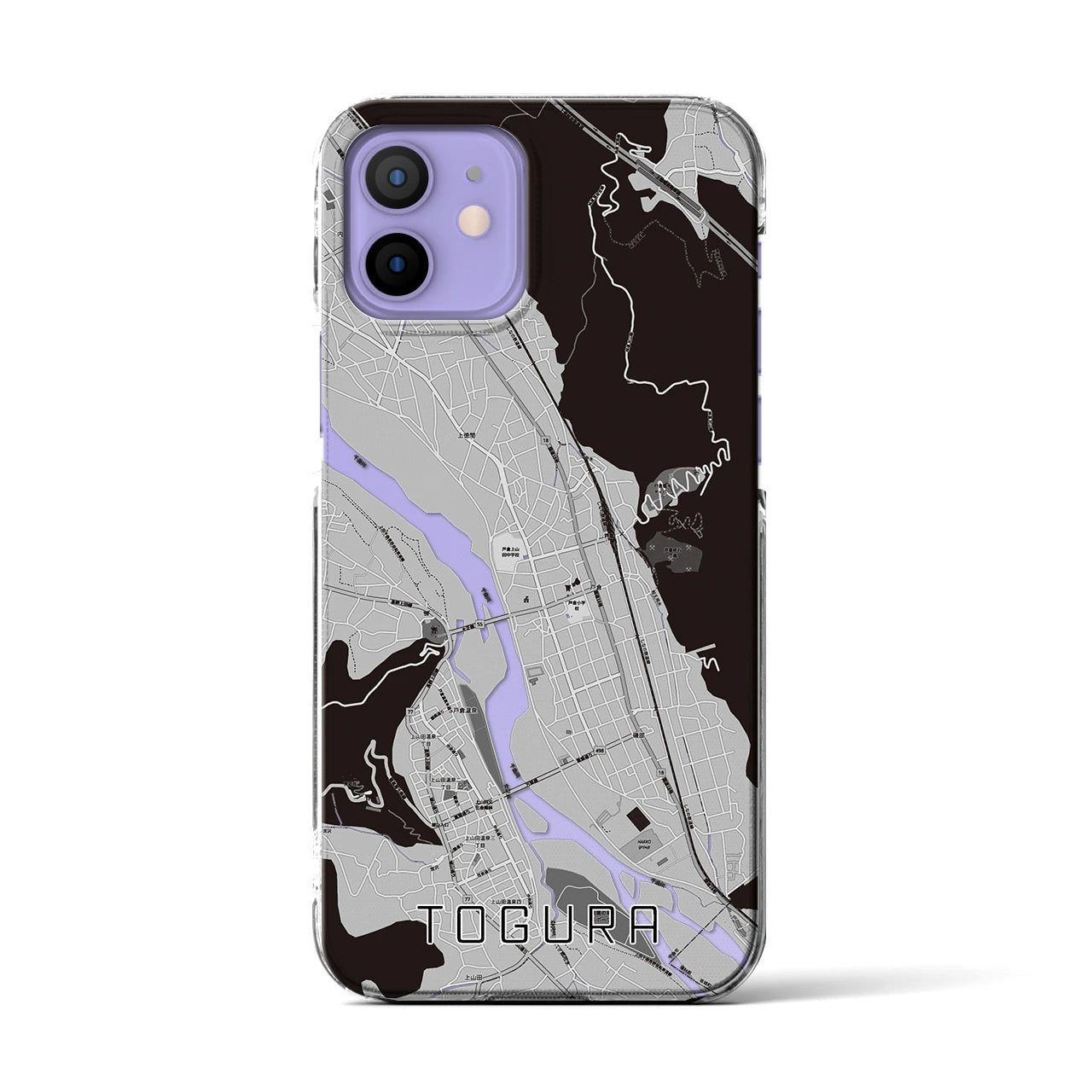 【戸倉(長野県)】地図柄iPhoneケース(クリアタイプ)