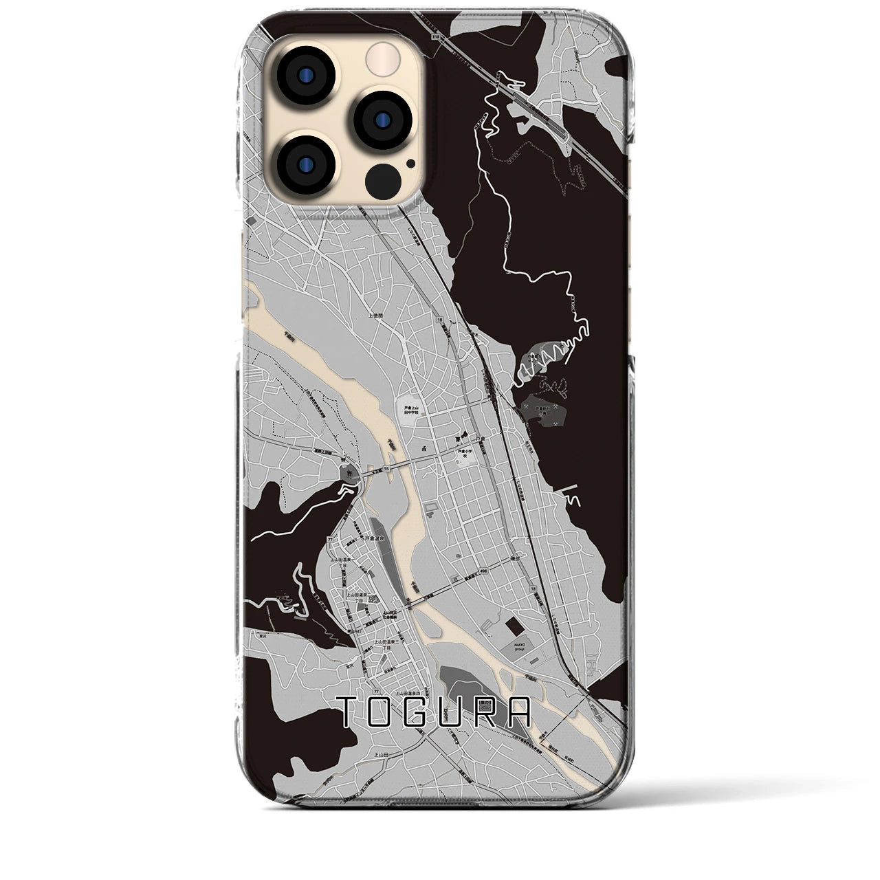 【戸倉(長野県)】地図柄iPhoneケース(クリアタイプ)