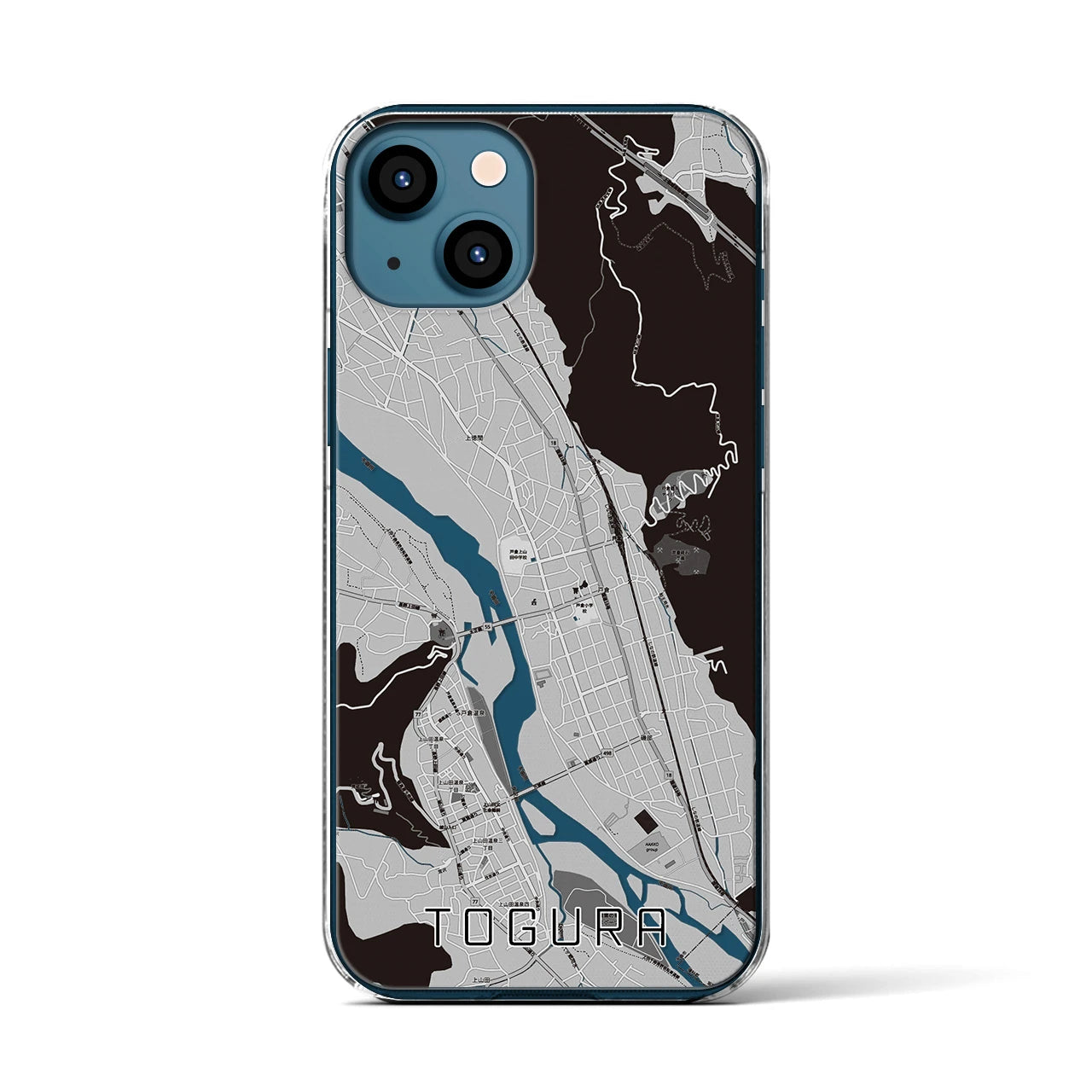 【戸倉(長野県)】地図柄iPhoneケース(クリアタイプ)