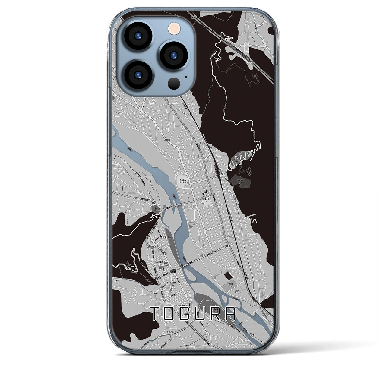 【戸倉(長野県)】地図柄iPhoneケース(クリアタイプ)