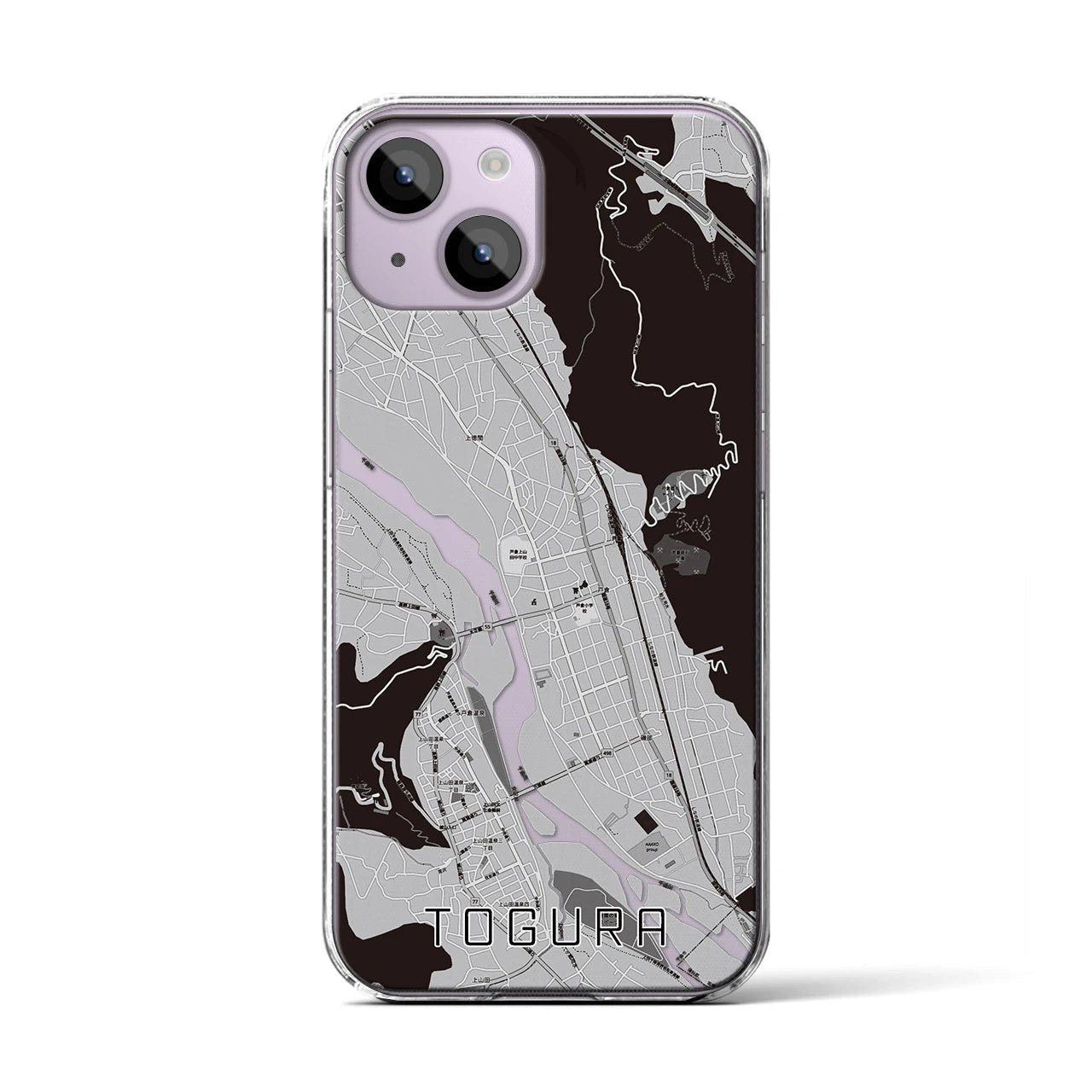 【戸倉(長野県)】地図柄iPhoneケース(クリアタイプ)