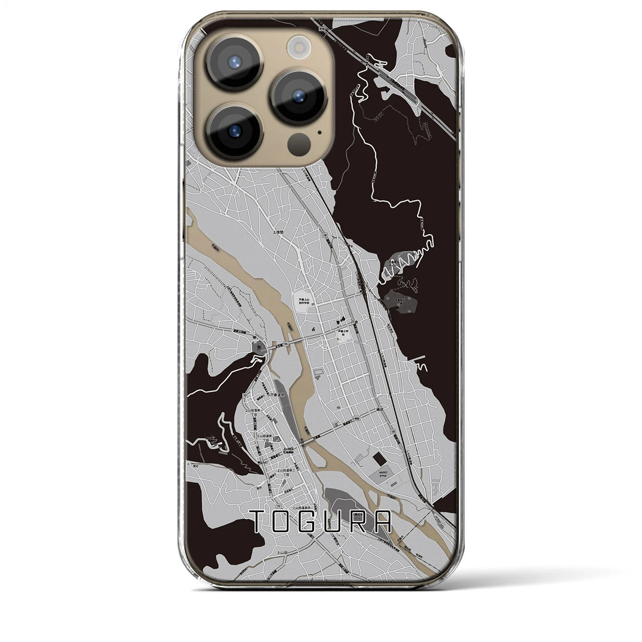 【戸倉(長野県)】地図柄iPhoneケース(クリアタイプ)