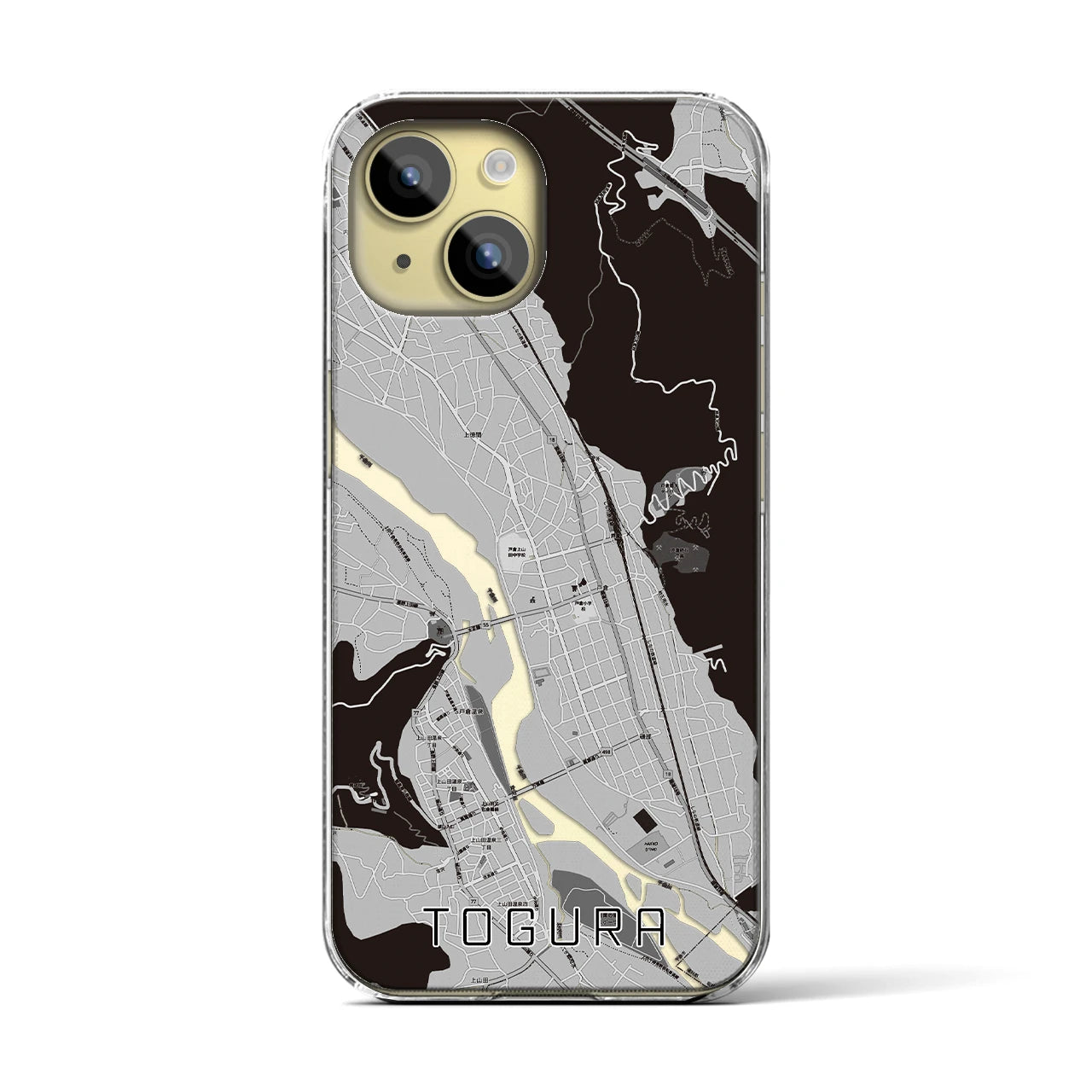 【戸倉(長野県)】地図柄iPhoneケース(クリアタイプ)