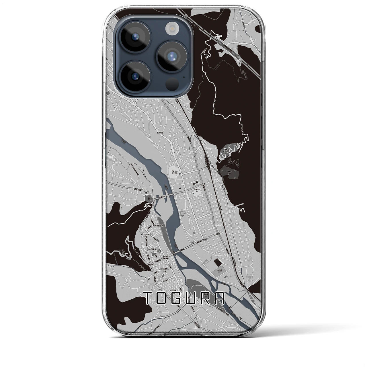 【戸倉(長野県)】地図柄iPhoneケース(クリアタイプ)