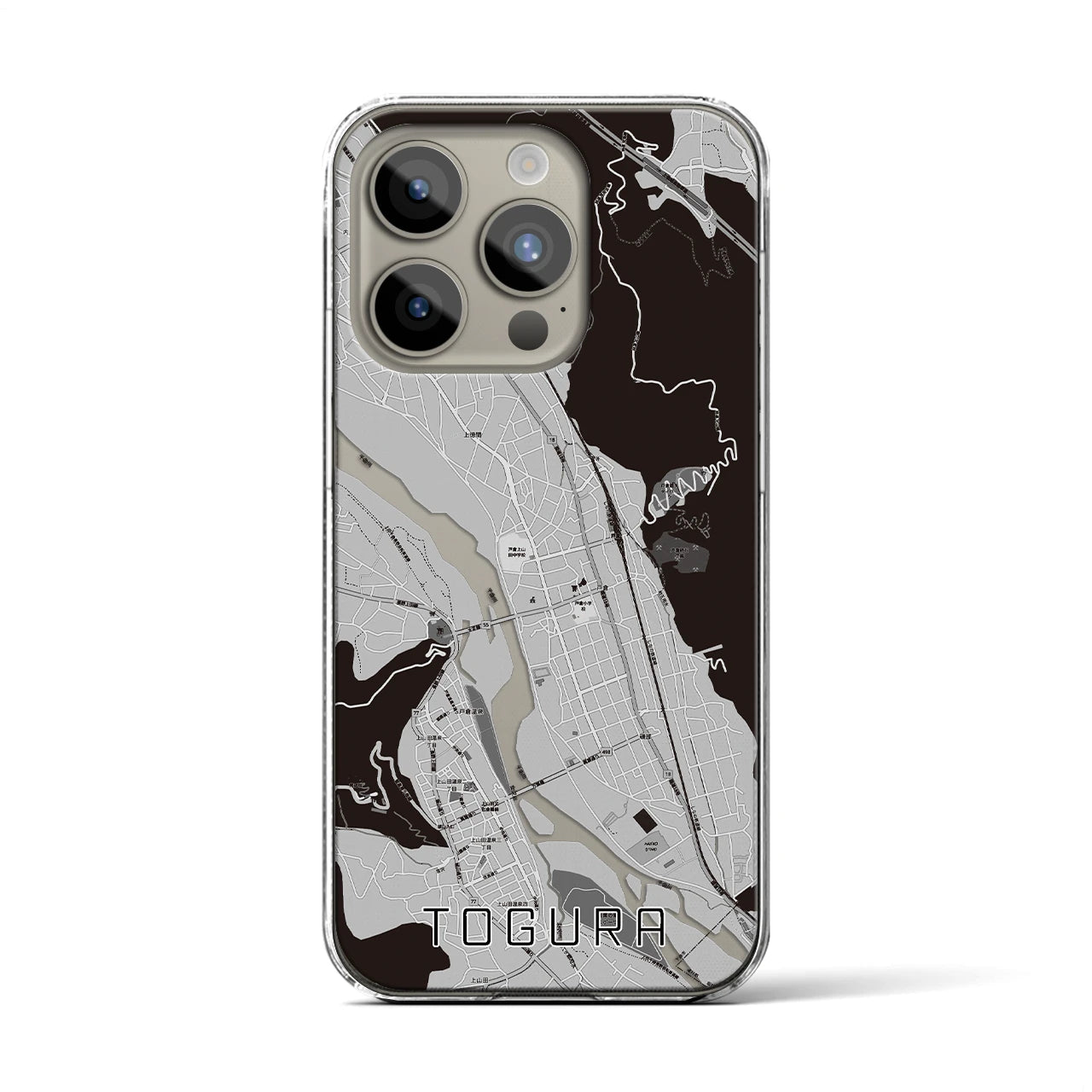 【戸倉(長野県)】地図柄iPhoneケース(クリアタイプ)