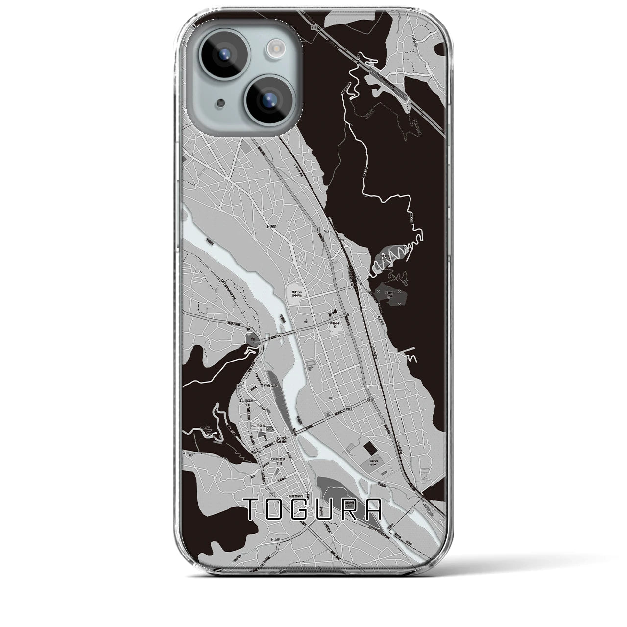 【戸倉(長野県)】地図柄iPhoneケース(クリアタイプ)