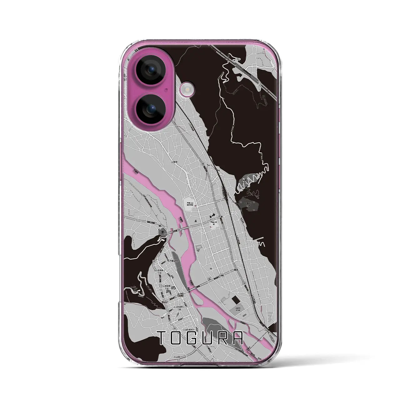 【戸倉(長野県)】地図柄iPhoneケース(クリアタイプ)