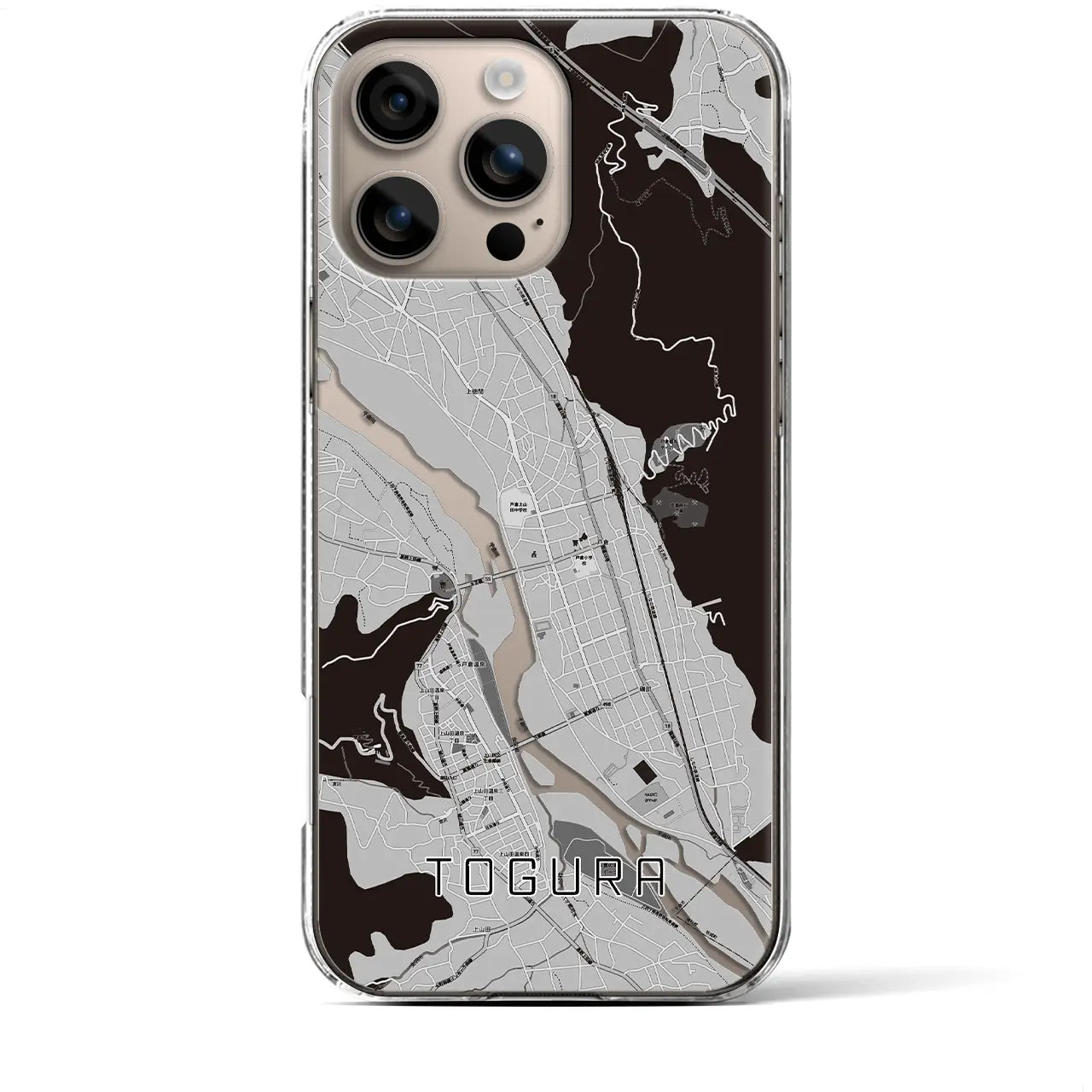 【戸倉(長野県)】地図柄iPhoneケース(クリアタイプ)