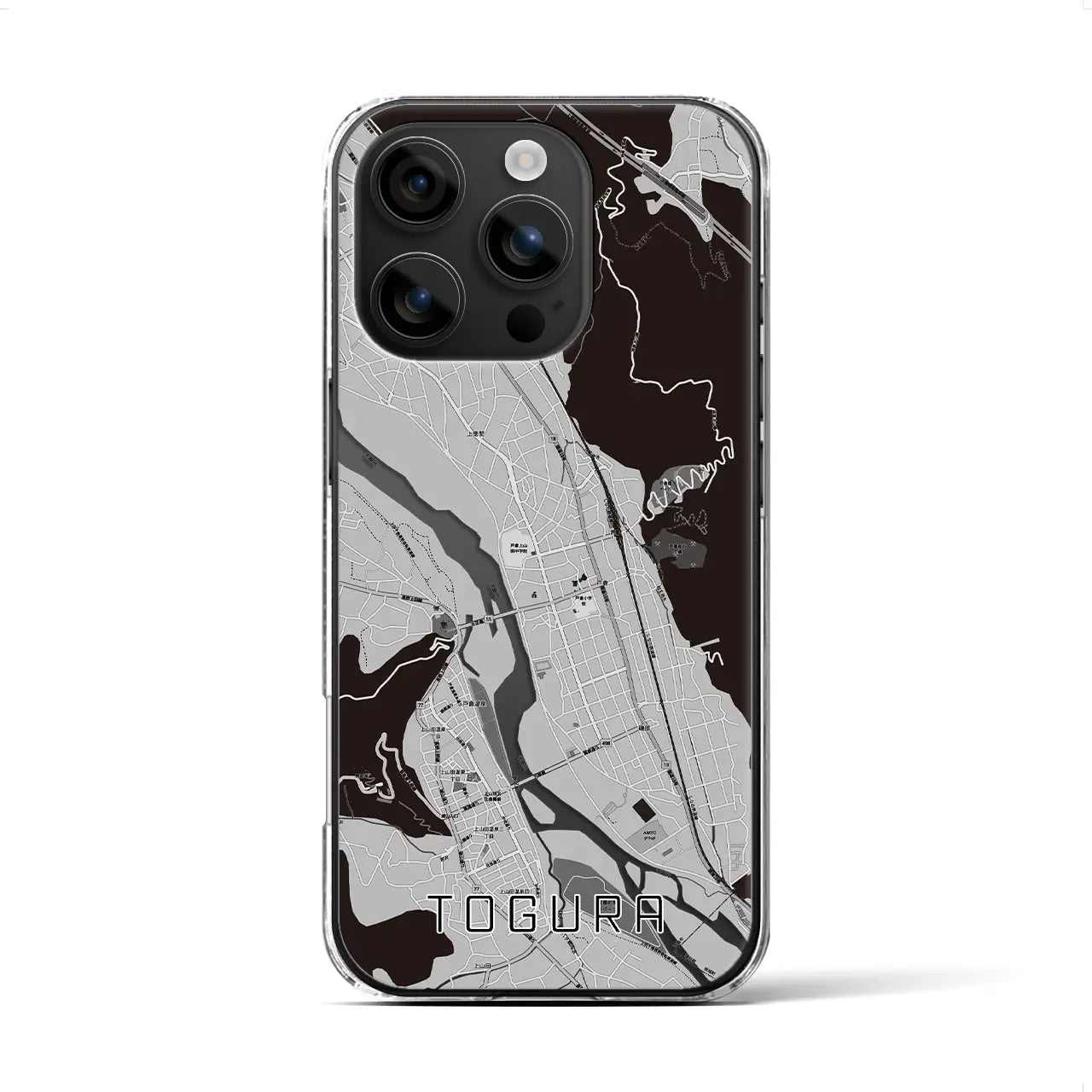 【戸倉(長野県)】地図柄iPhoneケース(クリアタイプ)