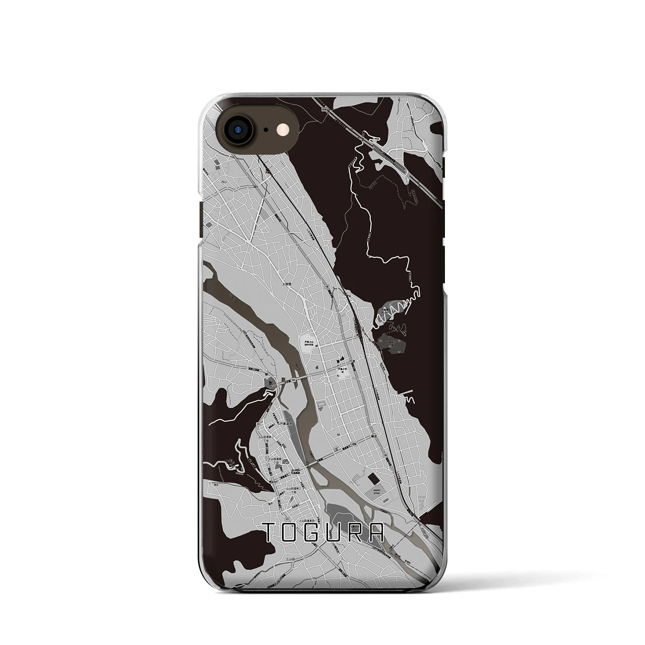 【戸倉(長野県)】地図柄iPhoneケース(クリアタイプ)