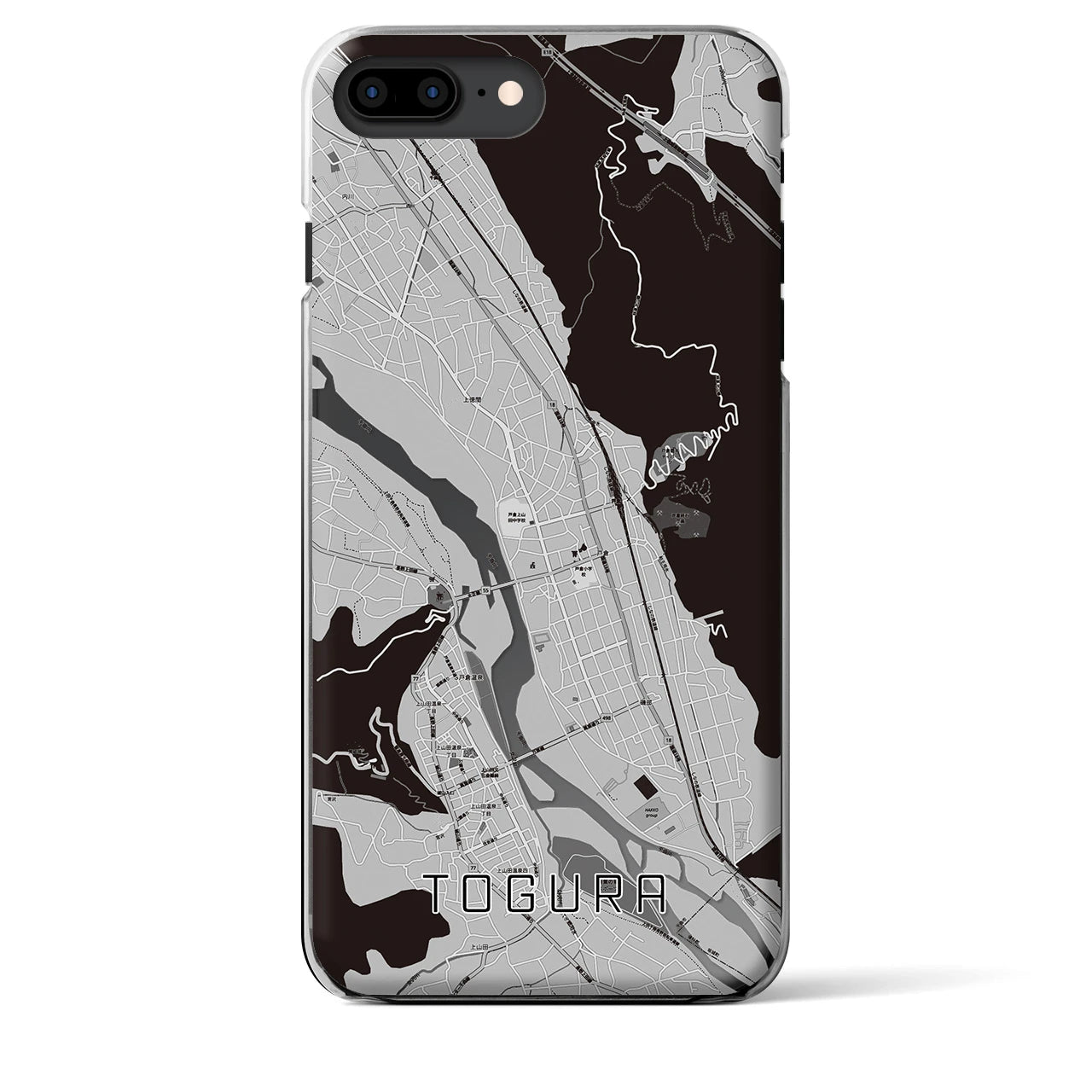 【戸倉(長野県)】地図柄iPhoneケース(クリアタイプ)