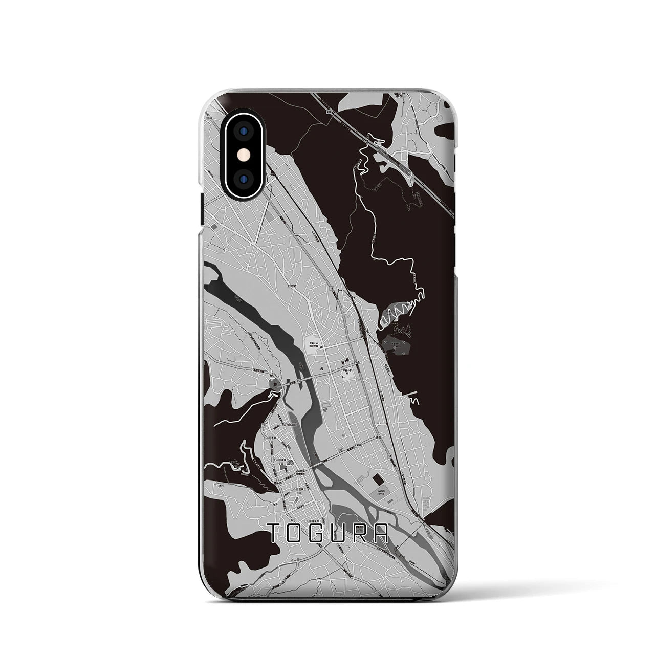 【戸倉(長野県)】地図柄iPhoneケース(クリアタイプ)