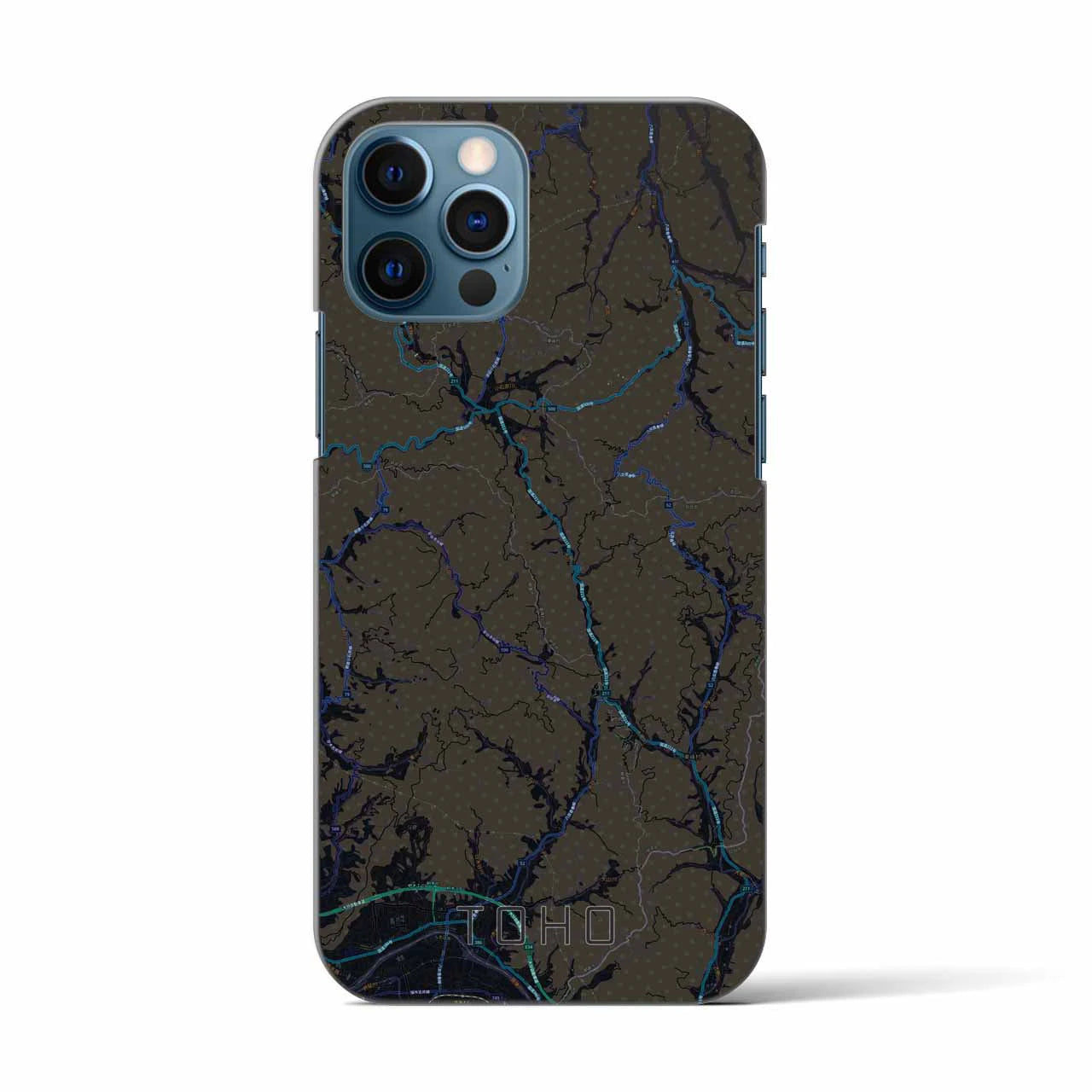 【東峰(福岡県)】地図柄iPhoneケース(バックカバータイプ)