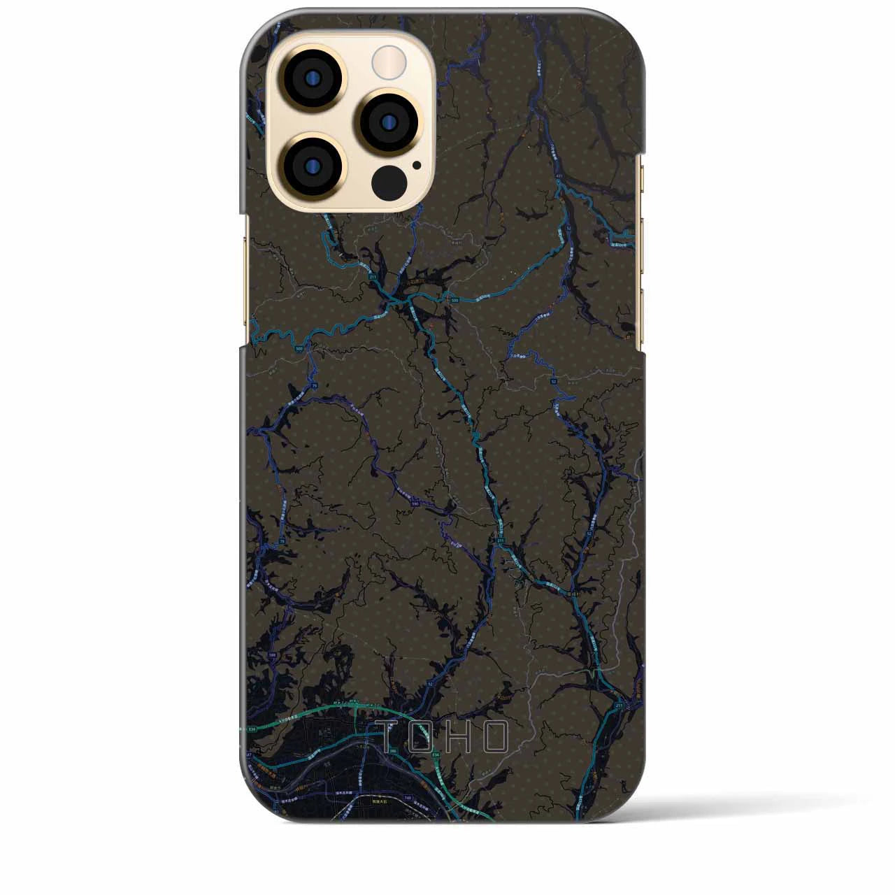 【東峰(福岡県)】地図柄iPhoneケース(バックカバータイプ)