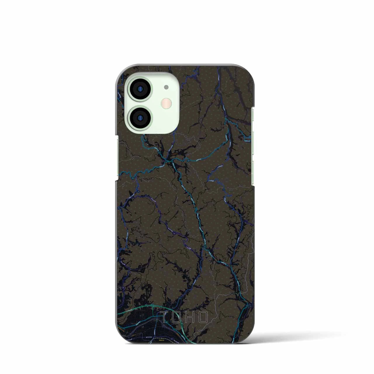 【東峰(福岡県)】地図柄iPhoneケース(バックカバータイプ)