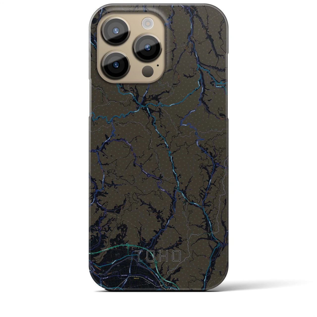 【東峰(福岡県)】地図柄iPhoneケース(バックカバータイプ)
