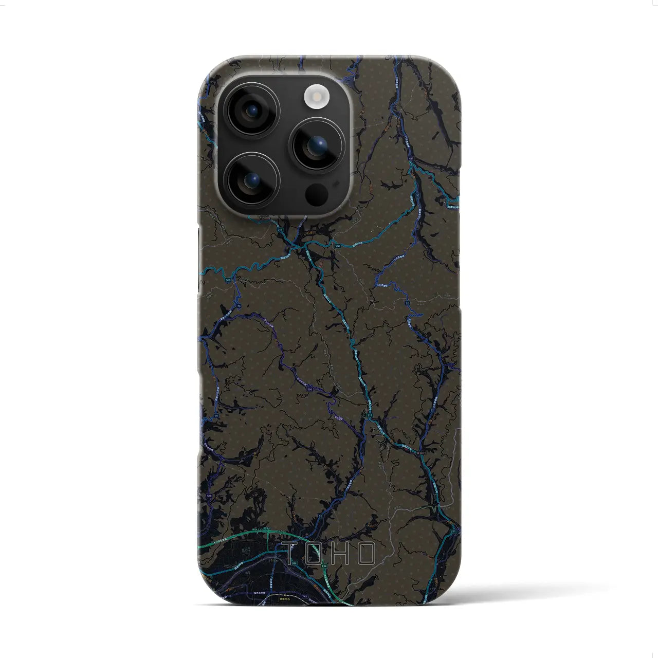 【東峰(福岡県)】地図柄iPhoneケース(バックカバータイプ)
