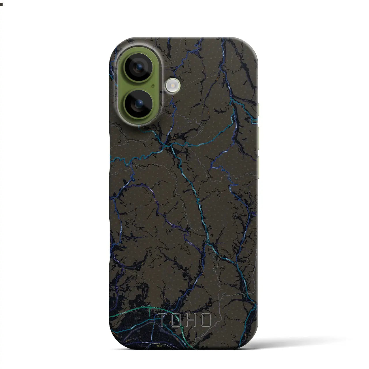 【東峰(福岡県)】地図柄iPhoneケース(バックカバータイプ)