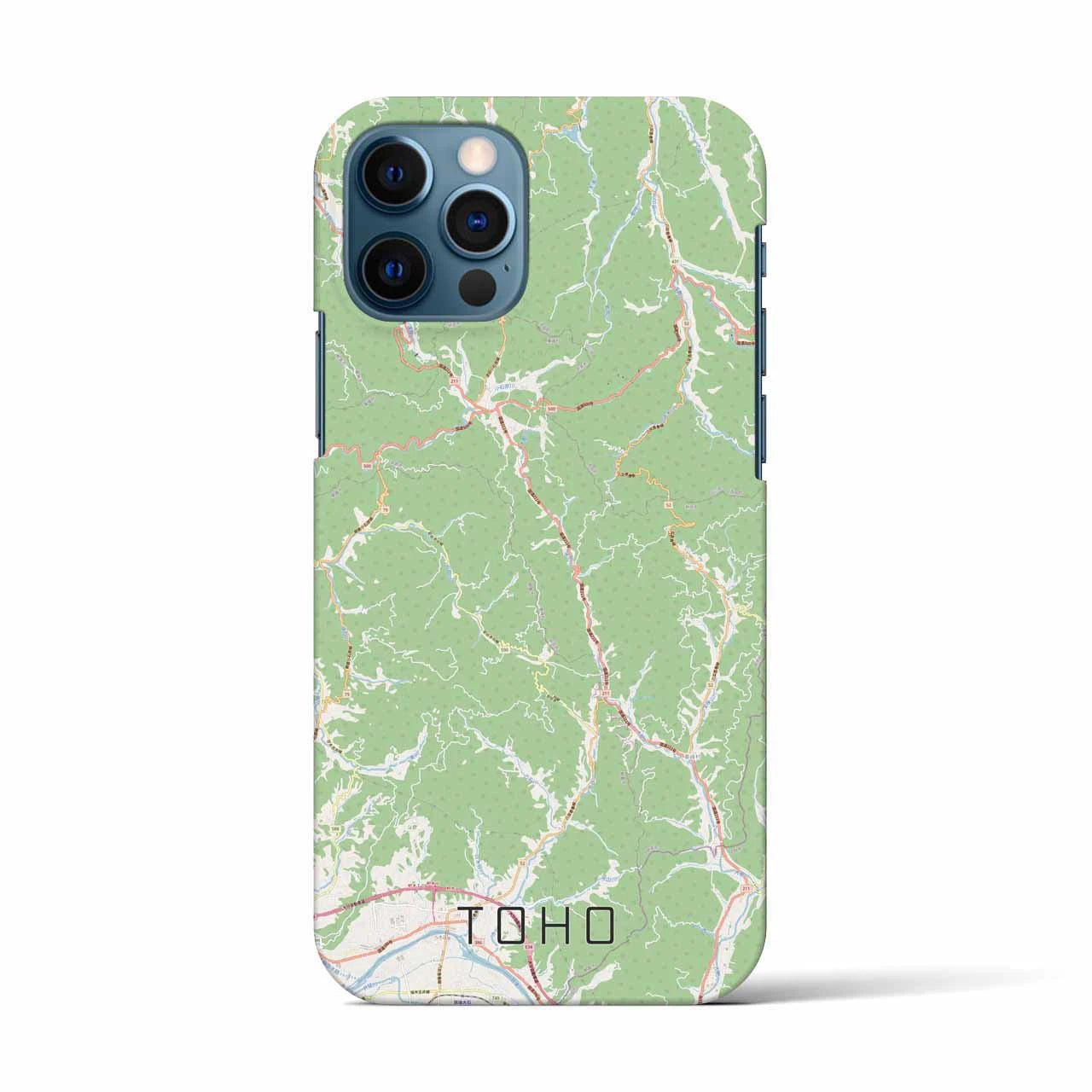 【東峰(福岡県)】地図柄iPhoneケース(バックカバータイプ)