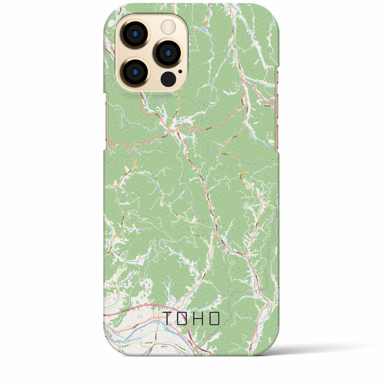【東峰(福岡県)】地図柄iPhoneケース(バックカバータイプ)