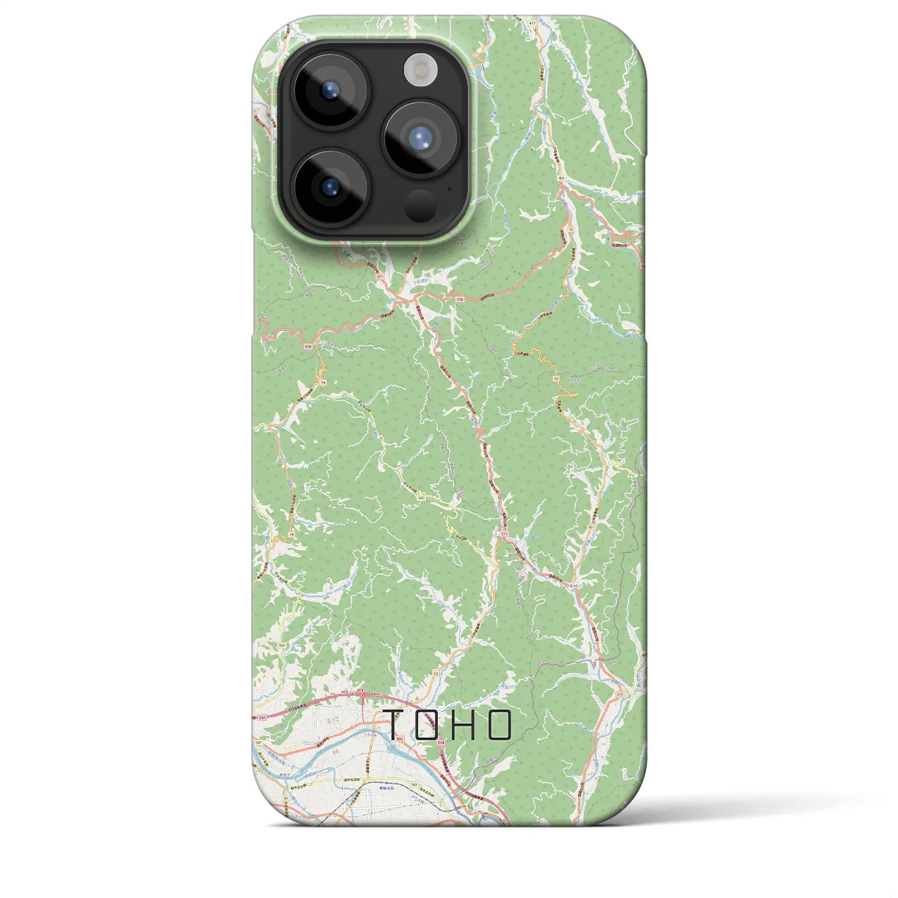 【東峰(福岡県)】地図柄iPhoneケース(バックカバータイプ)