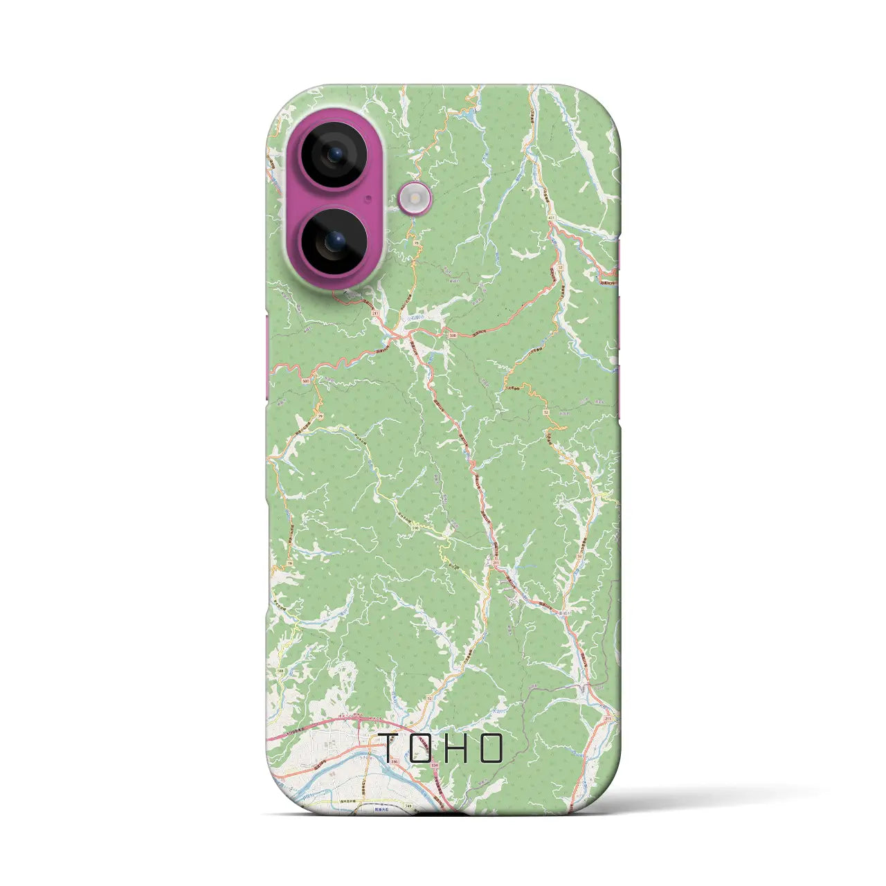 【東峰(福岡県)】地図柄iPhoneケース(バックカバータイプ)