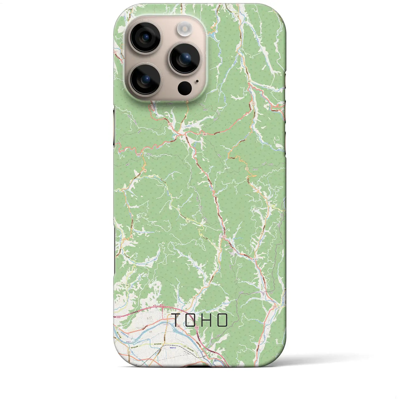 【東峰(福岡県)】地図柄iPhoneケース(バックカバータイプ)