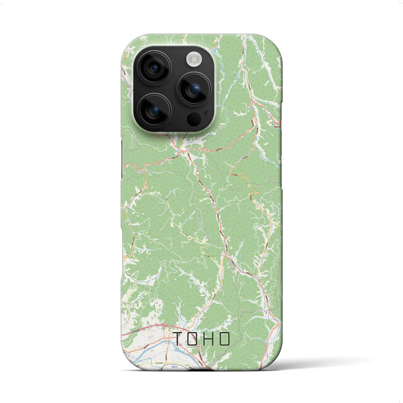 【東峰(福岡県)】地図柄iPhoneケース(バックカバータイプ)