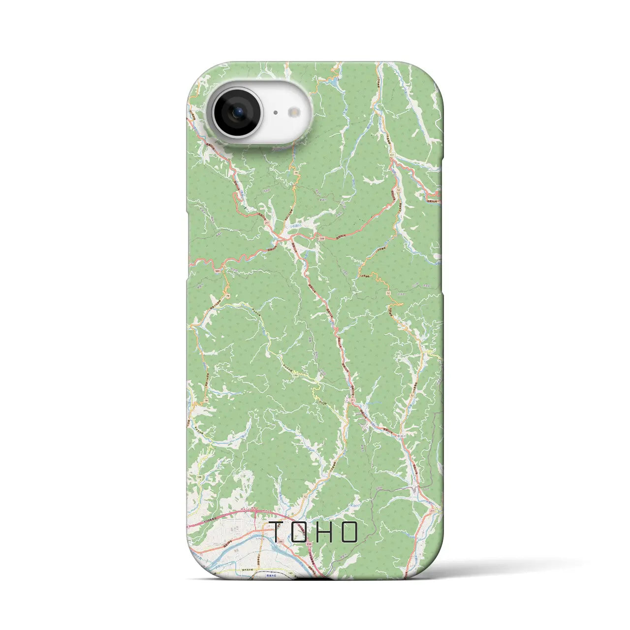 【東峰(福岡県)】地図柄iPhoneケース(バックカバータイプ)