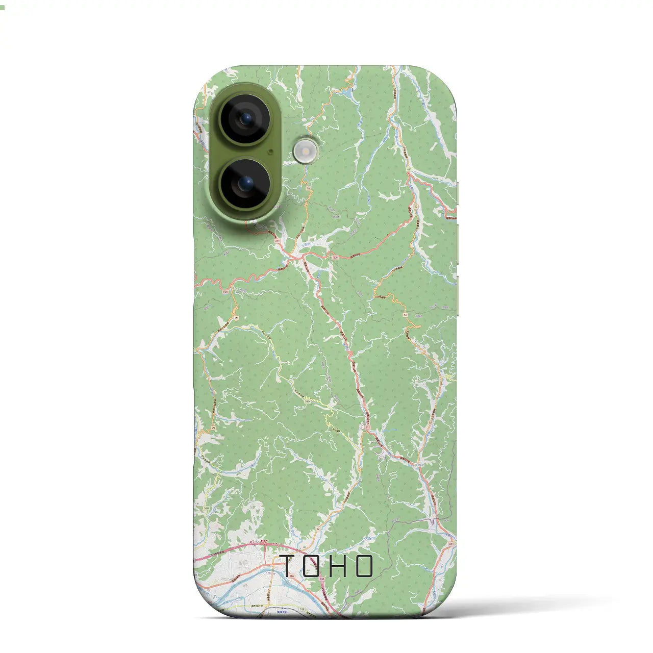 【東峰(福岡県)】地図柄iPhoneケース(バックカバータイプ)