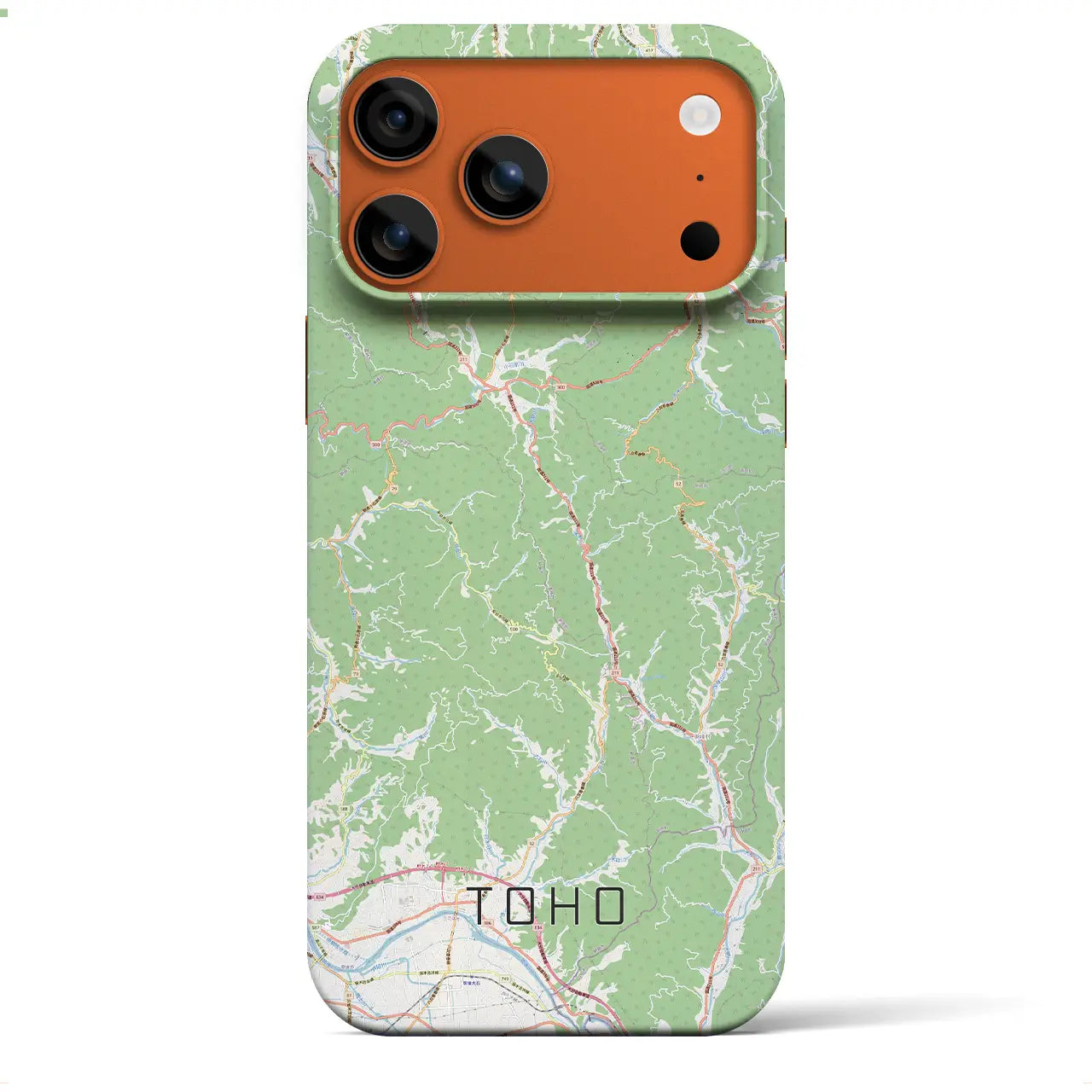 【東峰(福岡県)】地図柄iPhoneケース(バックカバータイプ)ナチュラル・iPhone 17 Pro Max 用