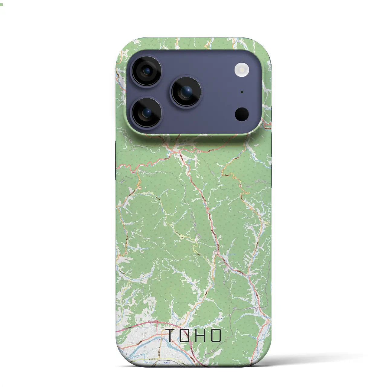 【東峰(福岡県)】地図柄iPhoneケース(バックカバータイプ)