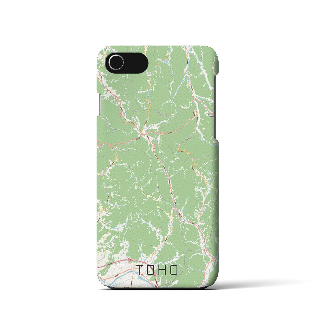 【東峰(福岡県)】地図柄iPhoneケース(バックカバータイプ)