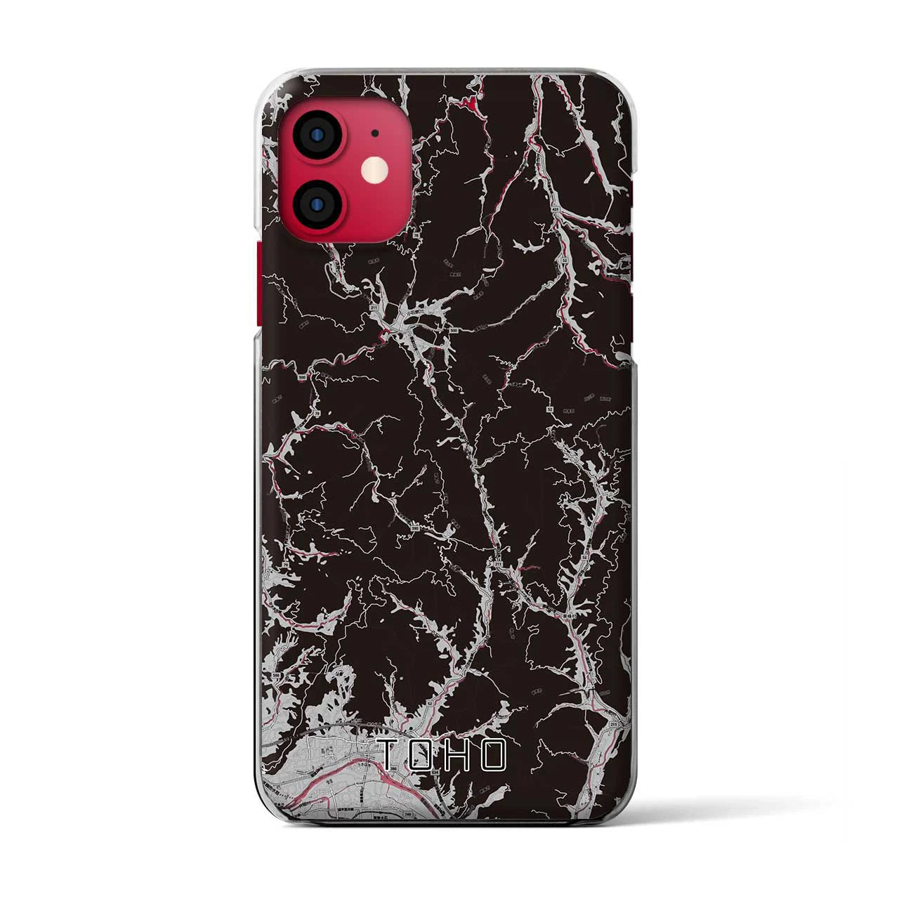 【東峰(福岡県)】地図柄iPhoneケース(クリアタイプ)