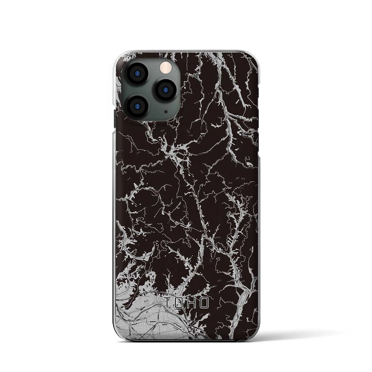 【東峰(福岡県)】地図柄iPhoneケース(クリアタイプ)