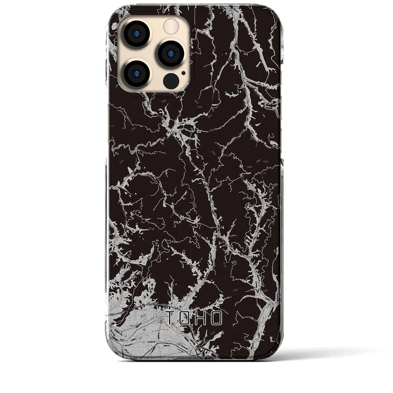 【東峰(福岡県)】地図柄iPhoneケース(クリアタイプ)