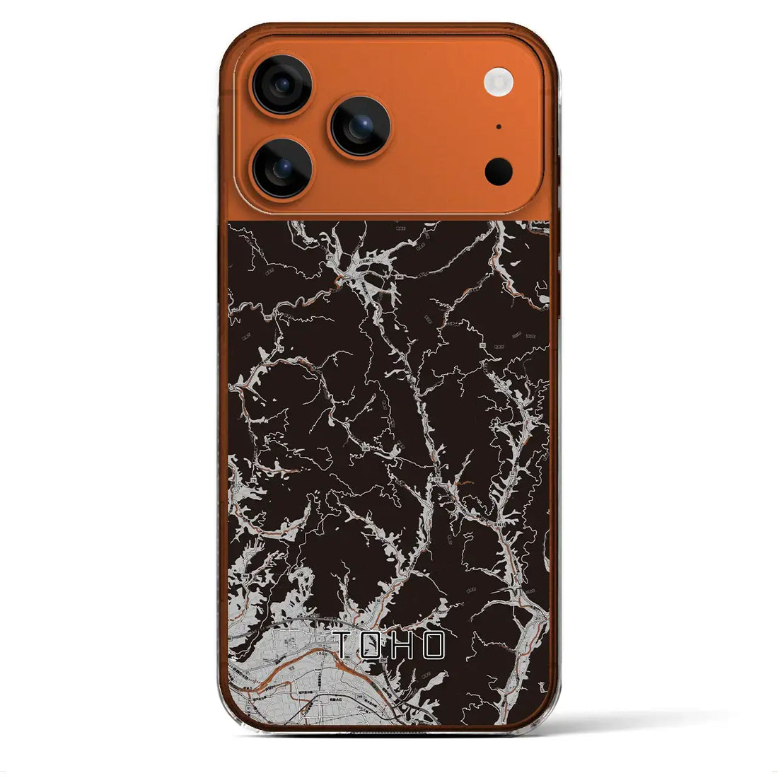 【東峰(福岡県)】地図柄iPhoneケース(クリアタイプ)