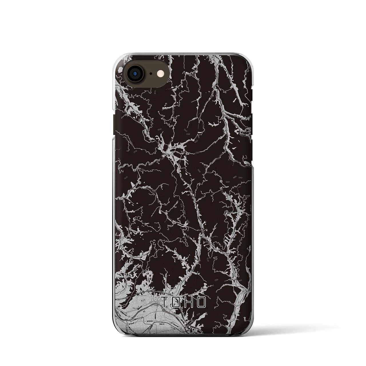 【東峰(福岡県)】地図柄iPhoneケース(クリアタイプ)