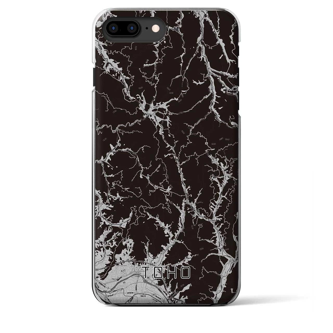 【東峰(福岡県)】地図柄iPhoneケース(クリアタイプ)