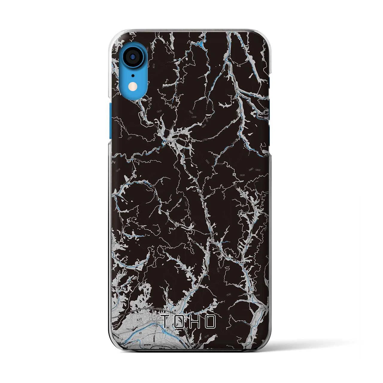 【東峰(福岡県)】地図柄iPhoneケース(クリアタイプ)