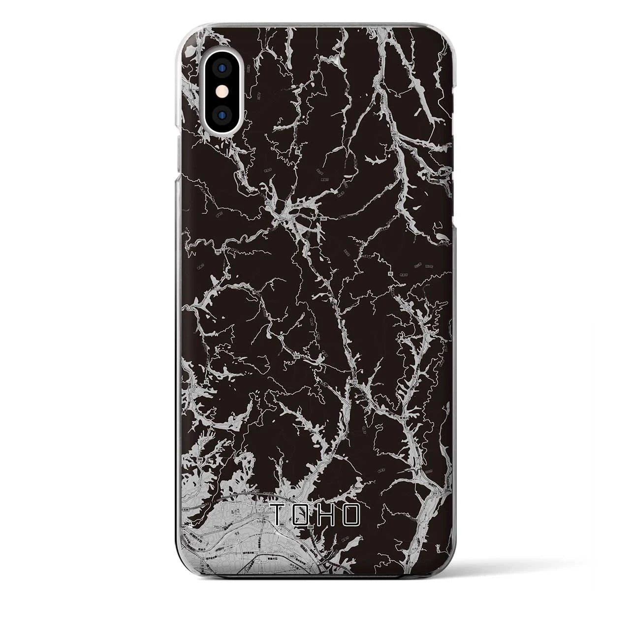 【東峰(福岡県)】地図柄iPhoneケース(クリアタイプ)