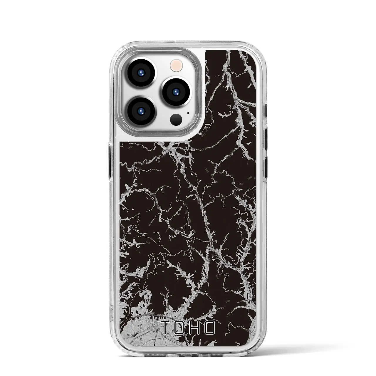 【東峰(福岡県)】地図柄iPhoneケース(MagSafeタイプ)