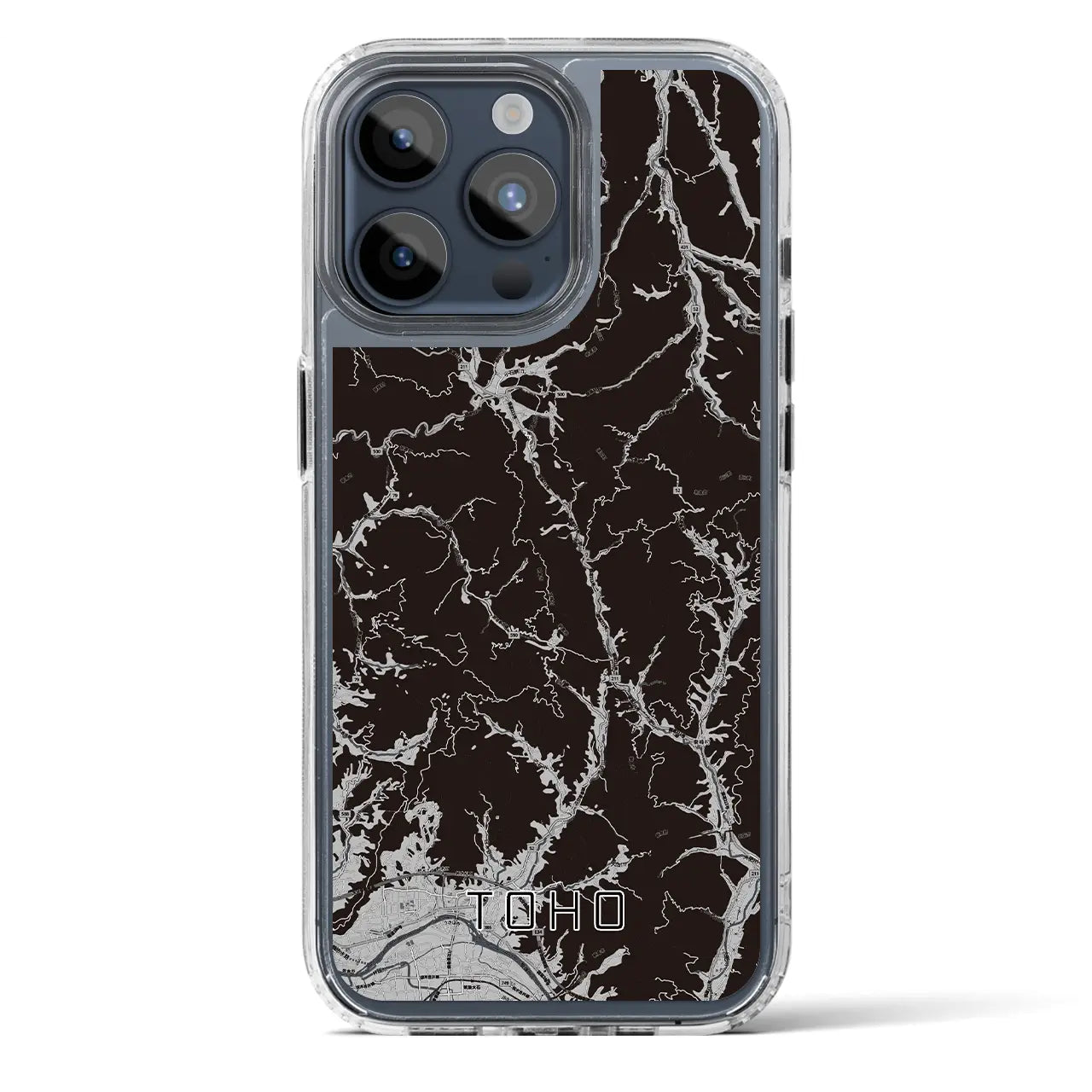 【東峰(福岡県)】地図柄iPhoneケース(MagSafeタイプ)