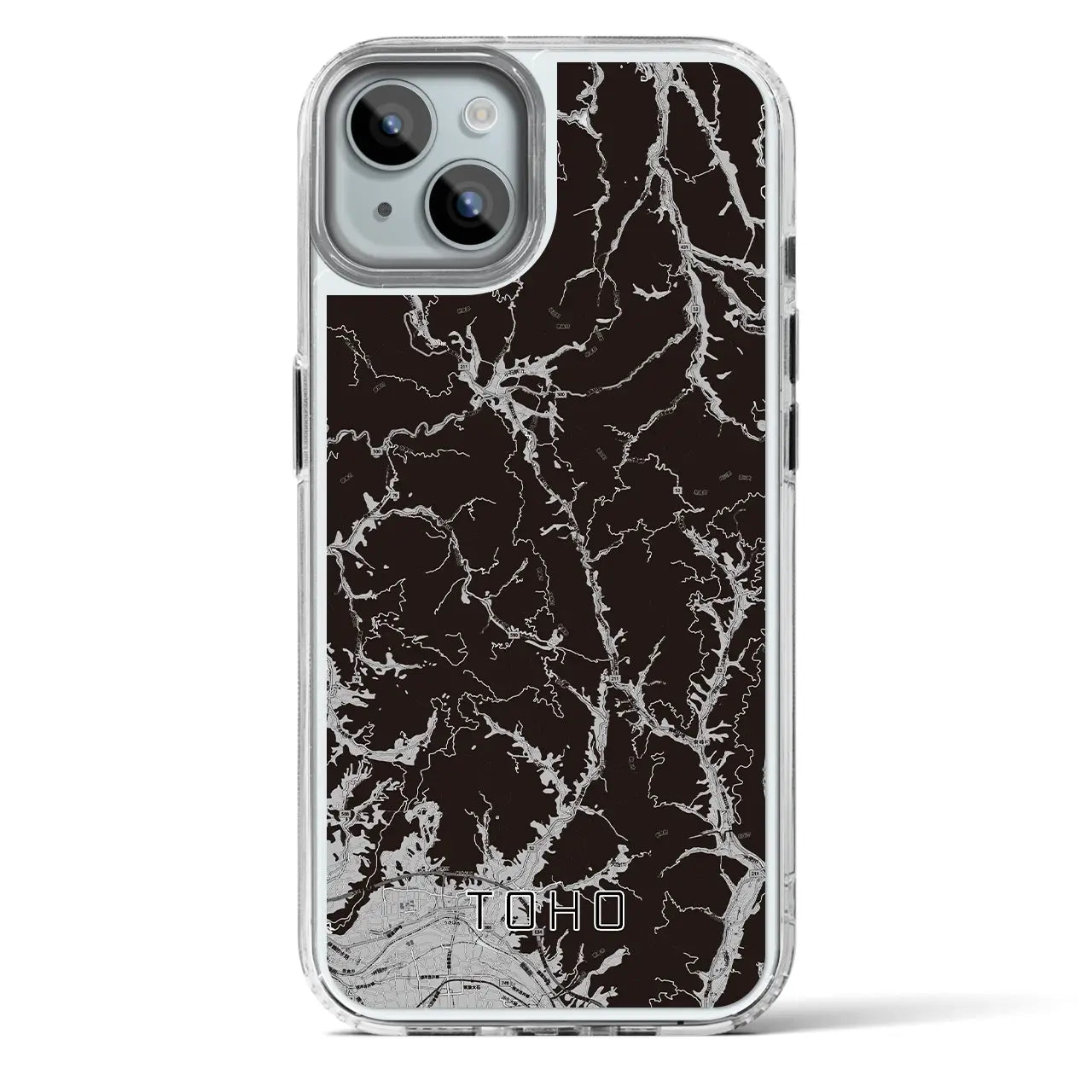 【東峰(福岡県)】地図柄iPhoneケース(MagSafeタイプ)