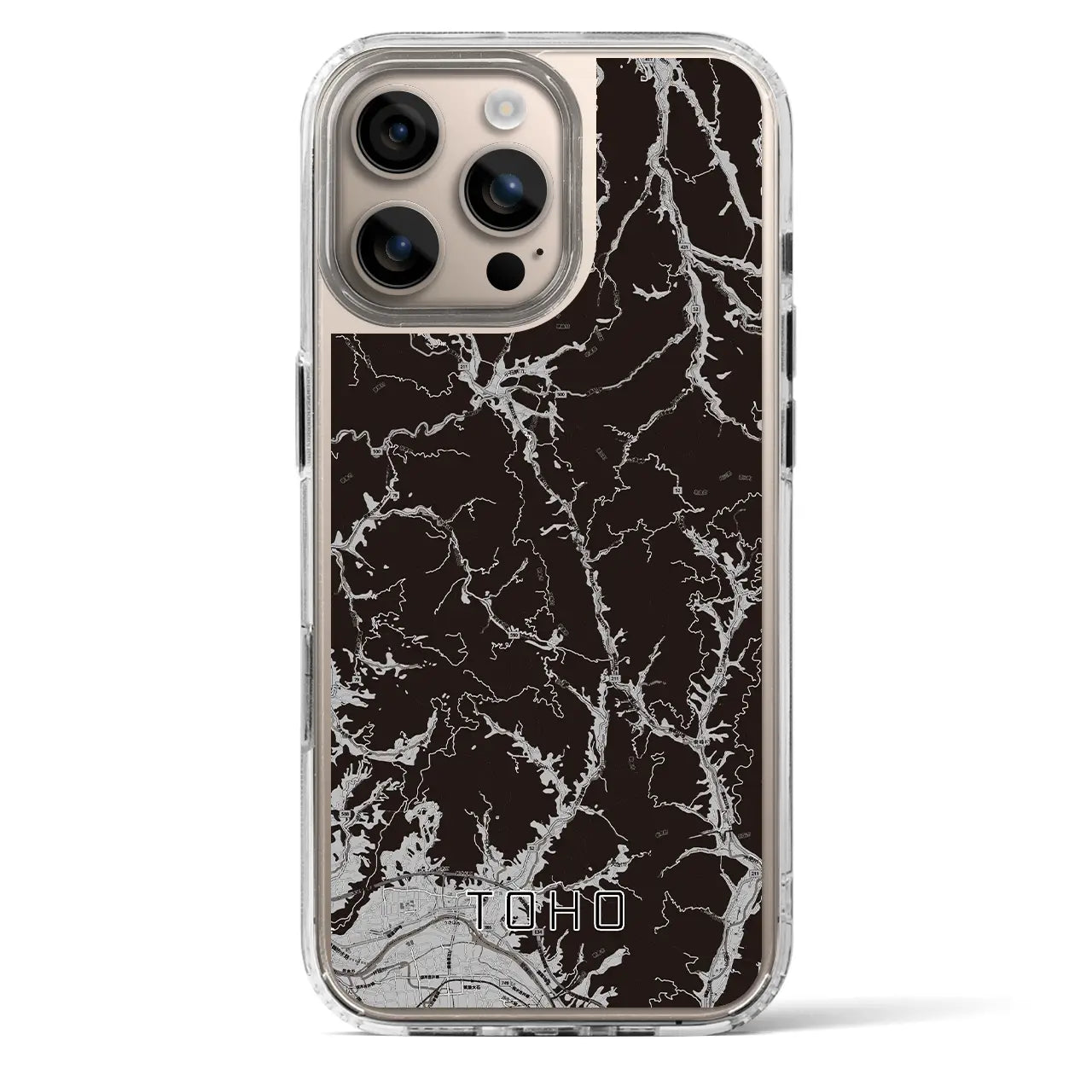 【東峰(福岡県)】地図柄iPhoneケース(MagSafeタイプ)