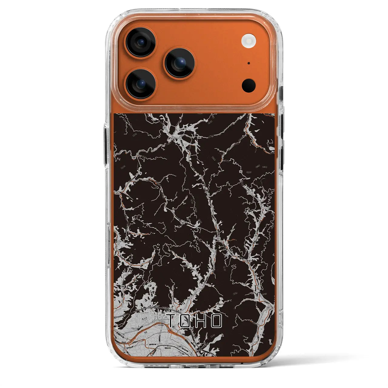 【東峰(福岡県)】地図柄iPhoneケース(MagSafeタイプ)